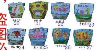 Soft Waterproof Baby/Kid Bib stereo rice pocket disposable bib 