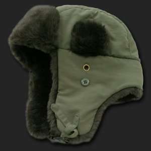   OLIVE ARMY GREEN AVIATOR SNOWBOARD HAT CAP HATS S/M 