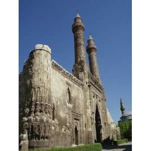 Twin Minarets, Cifte Minare Medressah, Sivas, Anatolia, Turkey Minor 