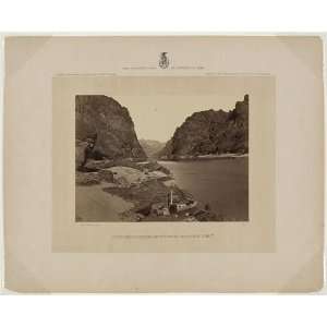  Black Canyon,Colorado River,Boat,Dock,Man,1871