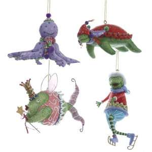   Funky Turtle, Fish, Octopus and Frog Ornaments 5