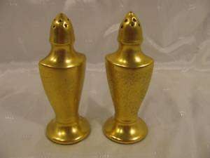 Pickard China 1930s Gold Salt & Pepper Shakers  