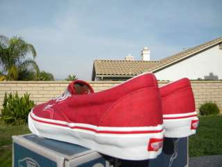   CLASSIC SLIP ON LX DONNY MILLER SLIP UP RED SZ 9 VN   0EY21SU  