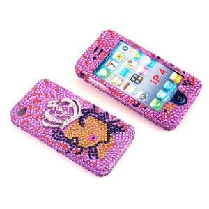 Smile Case 3D Girl with Crown Bling Rhinestone Crysal Jeweled Snap on 