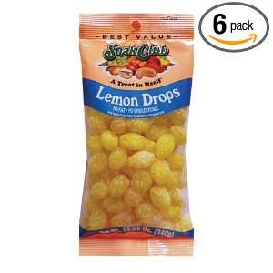 Snak Club Lemon Drops, 12 Ounce Bags (Pack of 6)  Grocery 