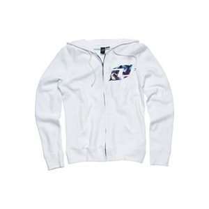  One Industries Womens Smyth Zip Up Hoodie   Small/White 
