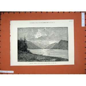  1881 British Columbia Mouth River Skeena Mountains Art 