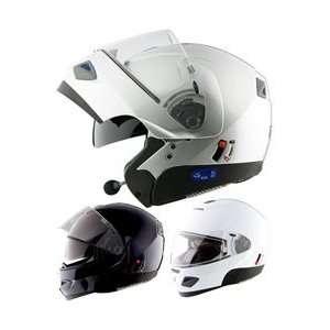   Vemar Jiano Bluetooth Modular Helmets X Small Gloss Silver Automotive