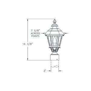 Hanover Lantern B2330ARD Jamestown Small 1 Light Outdoor Post Lamp in 