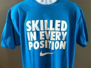 NWT NIKE SKILLED IN EVERY POSISTION T SHIRT STANDARD FIT TEAL  