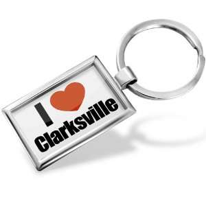 Keychain I Love Clarksville region Tennessee, United States   Hand 
