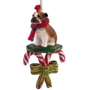  Bulldog Dog Candy Cane Ornament