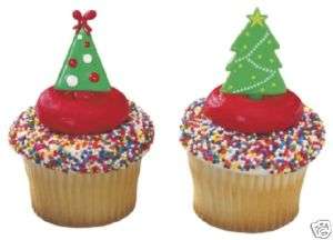 CHRISTMAS TREE Xmas Lights Color 12 Party Cupcake PICS  