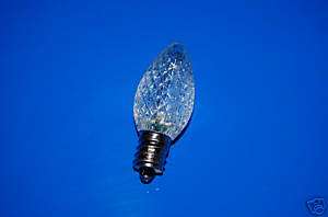 Clear Faceted LED C 7 Replacement Christmas Light Bulb  