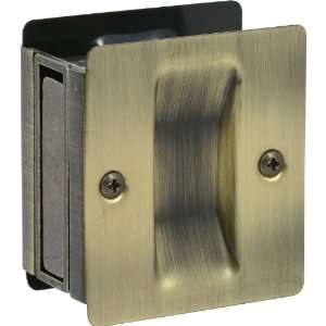 EZ Set 270205 Sliding Door Lock Antique Brass Passage Pocket Door Lock