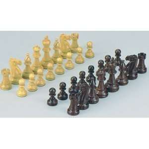  Double Weighted Rosewood Boxwood Chessmen, King3 3/4 