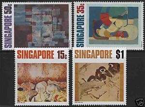 Singapore 1972 #153 156 Painting SCV$10 MLH  