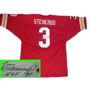  Jan Stenerud Kansas City Chiefs Autographed Red Throwback 