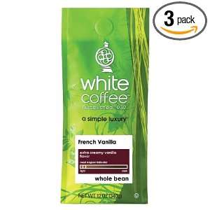 White Coffee French Vanilla (Whole Bean), 12 Ounce (Pack of 3)  