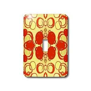 Florene Contemporary Abstract   Talk About Red   Light Switch Covers 
