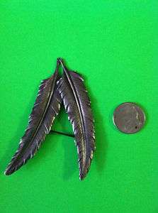 Sterling Silver Feather pin signed by Gugliemo Cini  