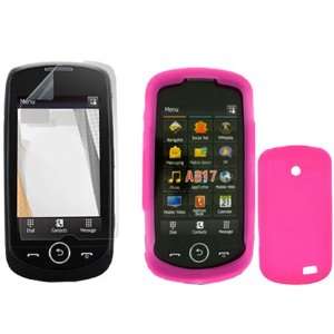  Brand Samsung Solstice II A817 Combo Trans. Hot Pink Silicone Skin 