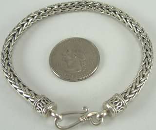 Sterling Silver .925 Large Link Wheat Chain Hook And Eye Clasp 