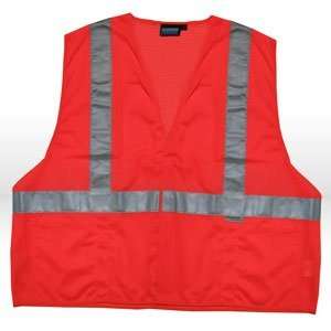   14521 S15 ANSI Class 2 Mesh Safety Vest with Pockets, Orange, 2X Large