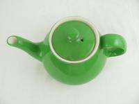 Vintage Hall Pottery China New York Teapot Emerald Green Art Deco 
