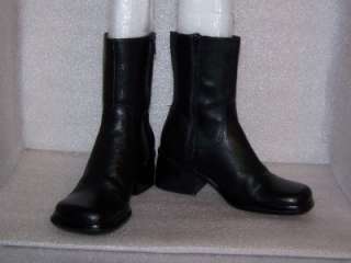 CLOUD 9 by NINE WEST*Black*Soft Leather*Square Toes*Ankle*Boots*Women 
