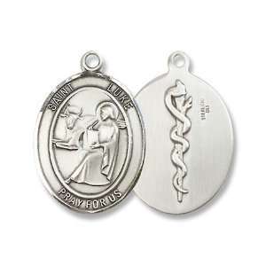 St. Luke the Apostle Sterling Silver Medal with 18 Sterling Chain 