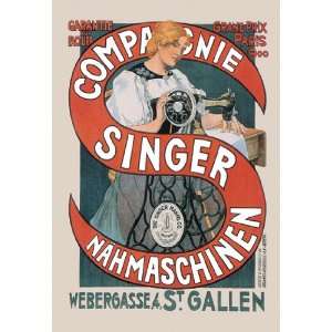  Compagnie Singer Nahmaschinen 44X66 Canvas