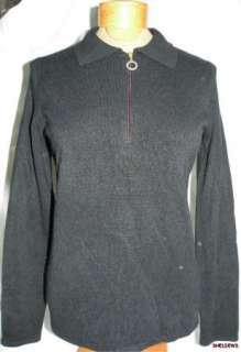 NWT Designers Original Luxe 360 Blk Half Zip Sweater Sm  