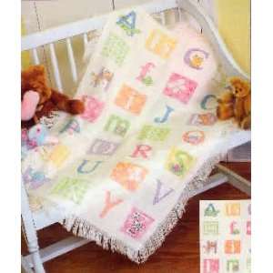  ABC Afghan kit (cross stitch) Arts, Crafts & Sewing
