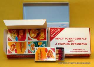 1973 Shredded Wheat Recipe Tin w/ Mini Match Boxes RARE  