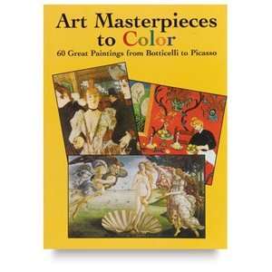   Coloring Books by Dover   Art Masterpieces to Color, 128 Pages Arts