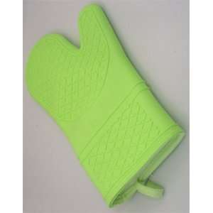   Professional Oven Mitt   Silicone & Cotton   Lime