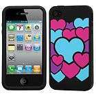 Black Love Colorful Heart Apple Iphone 4 4S Pastel Cand