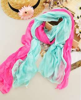 1pcs New Girls Womens Fashion Thin Long Crinkle Design Soft scarf 