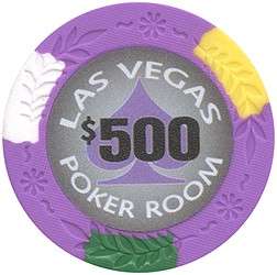 500   4 color Clay Poker Chip Set 13.5g $5 $25 $50 $100  