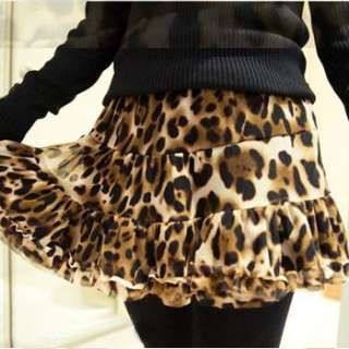 Girls Miss Cute Fashion Sexy Leopard Dot Tutu Under Shorts Mini Skirt 