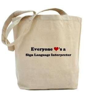  Loves a Sign Language Interpr Love Tote Bag by  