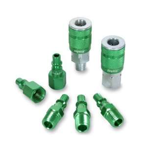 Legacy A71457B Color Connex Type B 7 Piece 1/4 in. Green Coupler and 