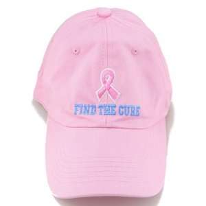  Find The Cure   Cancer Support Pink Baseball Cap 