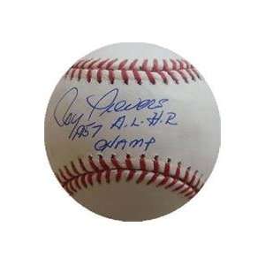  Roy Sievers autographed Baseball inscribed 1957 All HR 