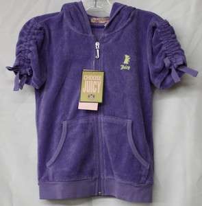 JUICY COUTURE NIGHT BUTTERFLY SHIRRED PUFF SLEEVE HOODY  