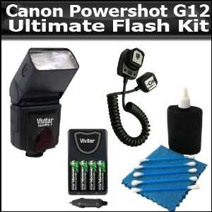 Ultimate Flash Kit For Canon Powershot G12 Digital Camera Inclueds TTL 