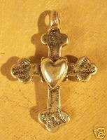 Robert Shields Sacred Heart Cross Pendant  