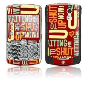 Shut Up Design Protective Skin Decal Sticker for Blackberry Curve 