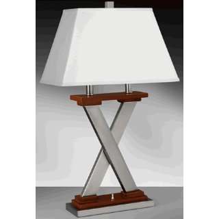  Complements 10902RWH Brushed Steel The Ten Table Lamp 